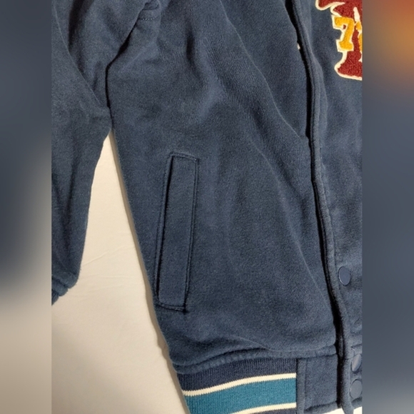 Dinosaur Varsity Style Button Up Sweater Size 8 - Picture 7 of 7